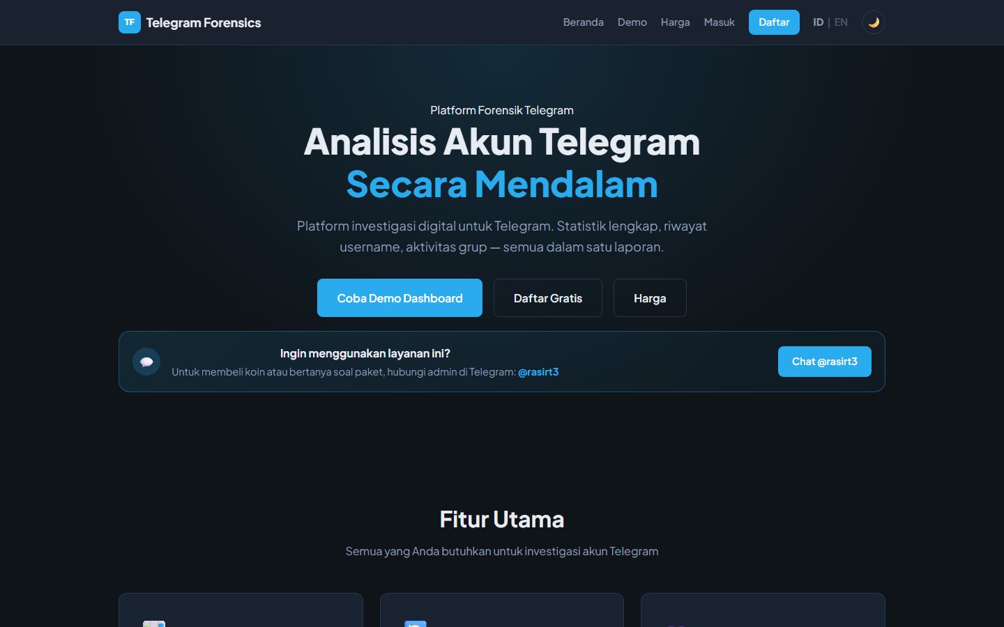Screenshot TG Forensic